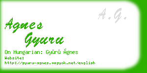 agnes gyuru business card